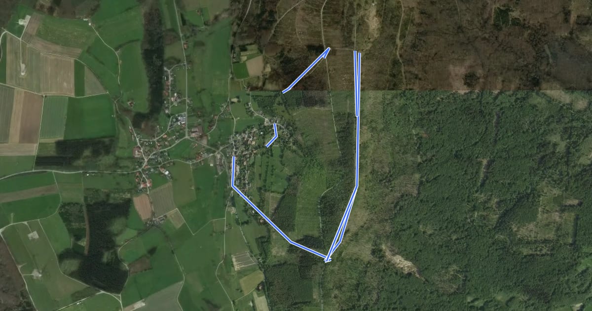 Маршрут Rundwanderweg A2 на спутниковом снимке