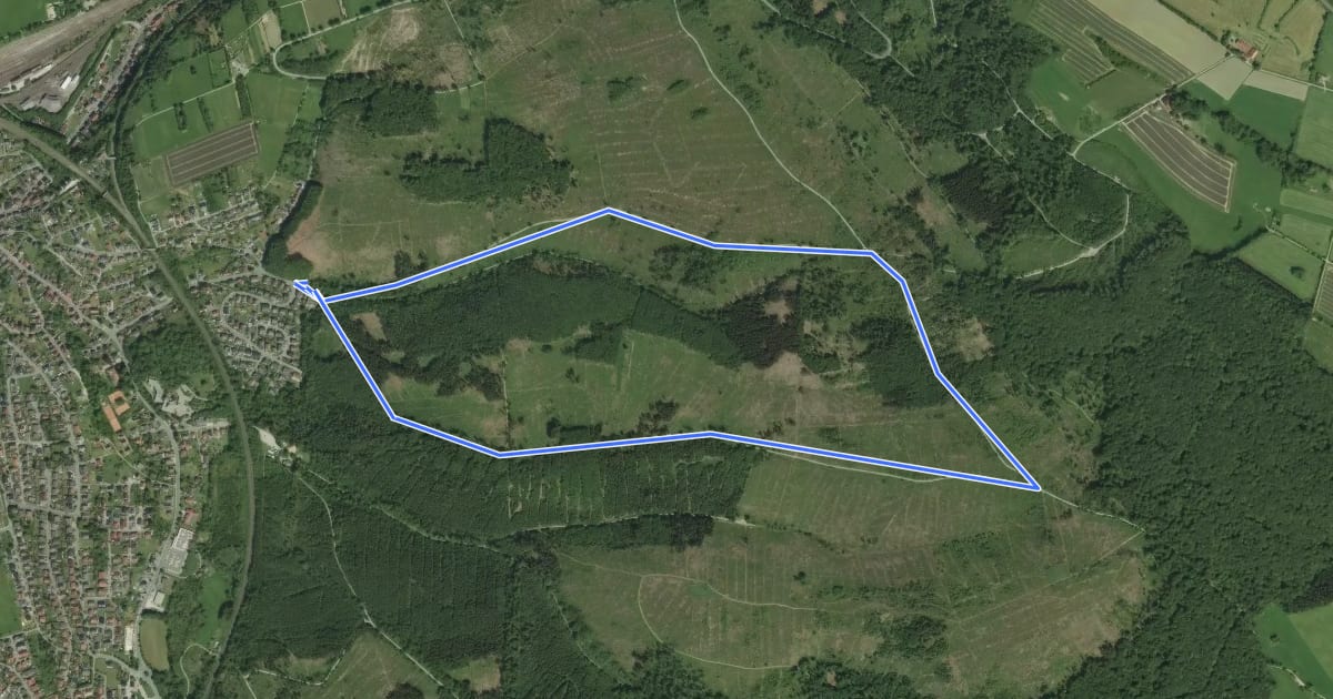 Маршрут Rundwanderweg A2 [Altenbeken Eggering] на спутниковом снимке