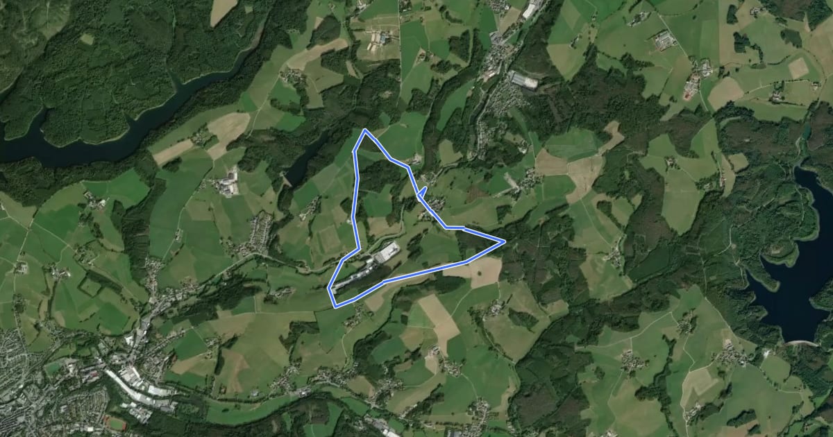 Маршрут Rundwanderweg A2 rund um Wasserfuhr на спутниковом снимке