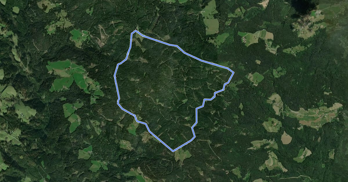 Маршрут Rundwanderweg A3 на спутниковом снимке