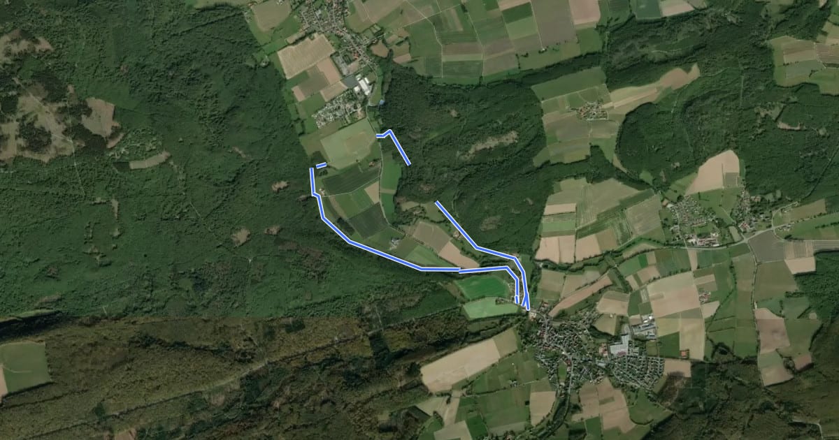 Маршрут Rundwanderweg A4 Rischenau - Kortenberg на спутниковом снимке
