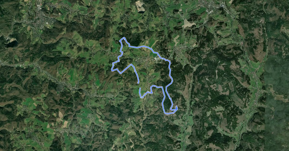 Маршрут Rundwanderweg Abtsteinach 1: Panoramaweg Abtsteinach на спутниковом снимке