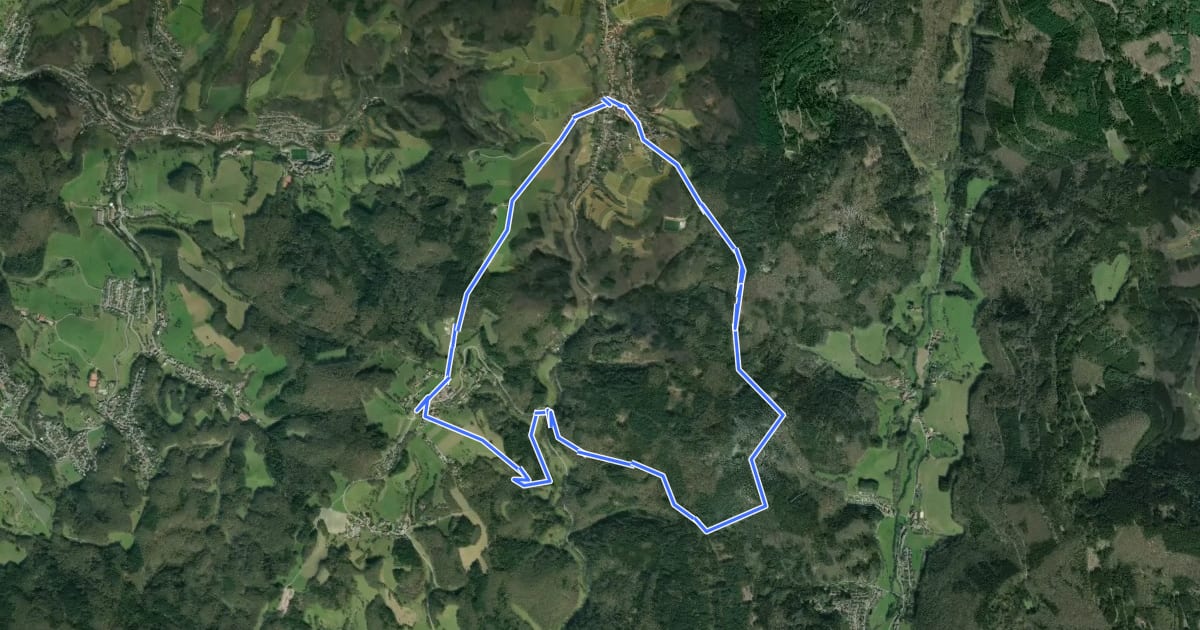 Маршрут Rundwanderweg Abtsteinach 10: Leonhardsberg-Weg на спутниковом снимке