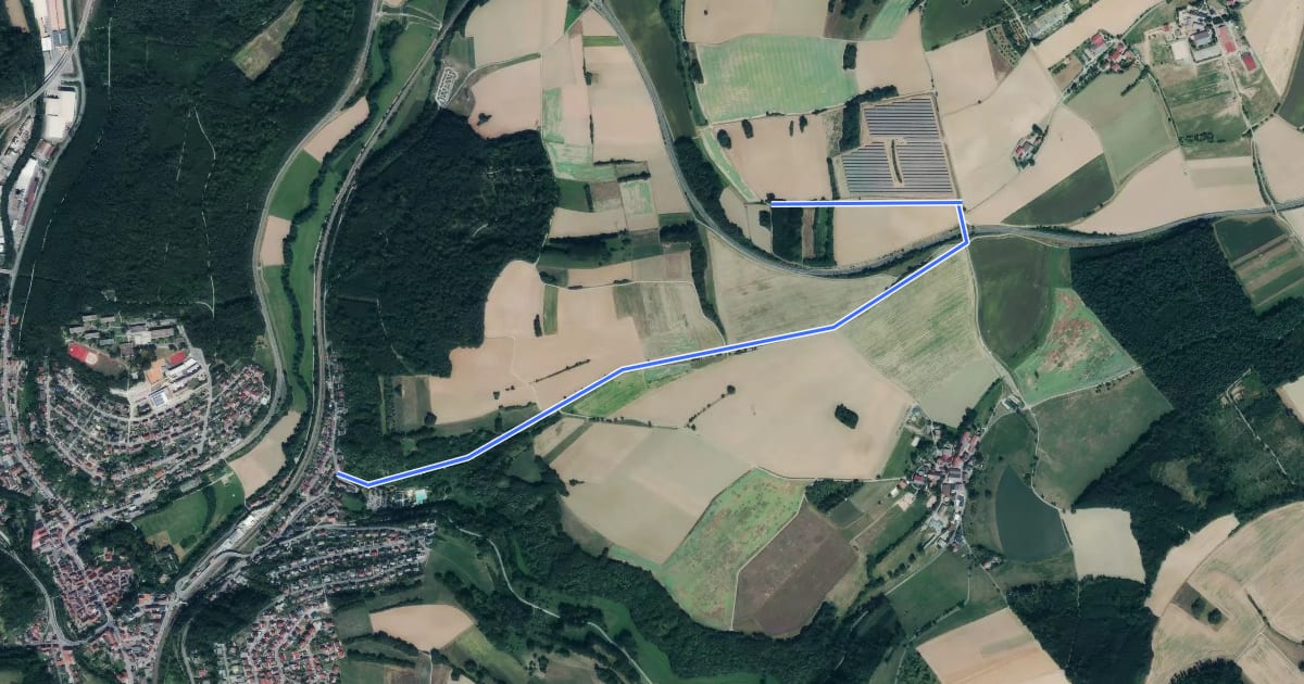 Маршрут Rundwanderweg Adelsheim 2: Fuchsenloch-Weg на спутниковом снимке