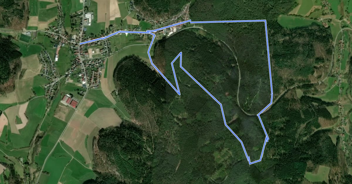 Маршрут Rundwanderweg Affolterbach 2: Verbotstein-Weg на спутниковом снимке