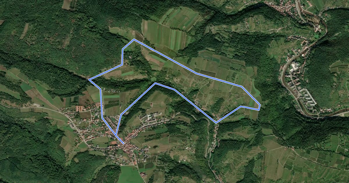 Маршрут Rundwanderweg Alauntal на спутниковом снимке