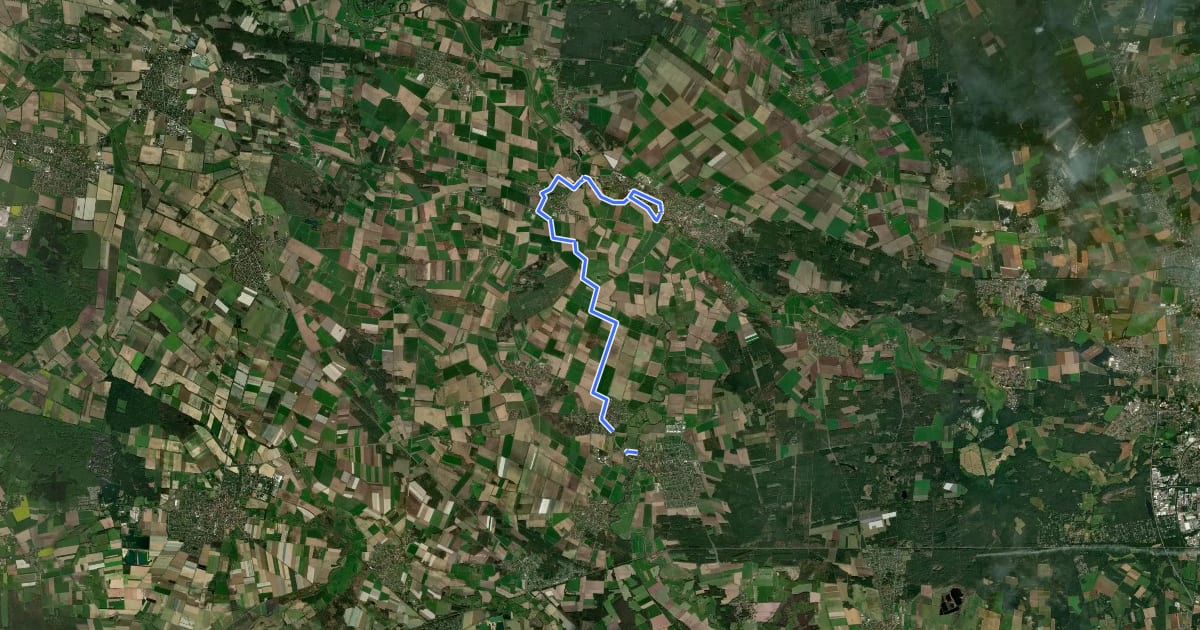 Маршрут Rundwanderweg Aller-Oker-Aue 6 на спутниковом снимке