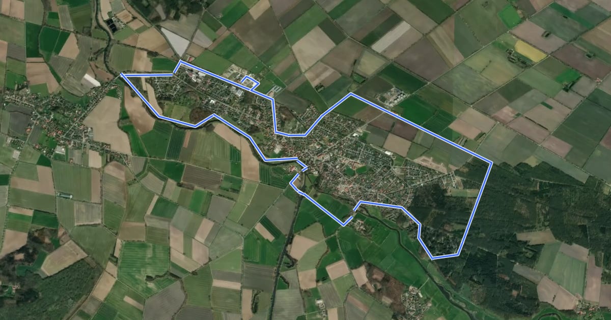 Маршрут Rundwanderweg Aller-Oker-Aue 7 на спутниковом снимке