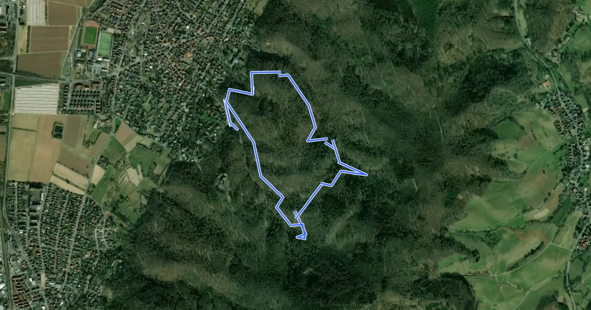 Маршрут Rundwanderweg Alsbach-Hähnlein Herzog-Ulrich-Ruhe 1: Haimonskinder-Weg на спутниковом снимке