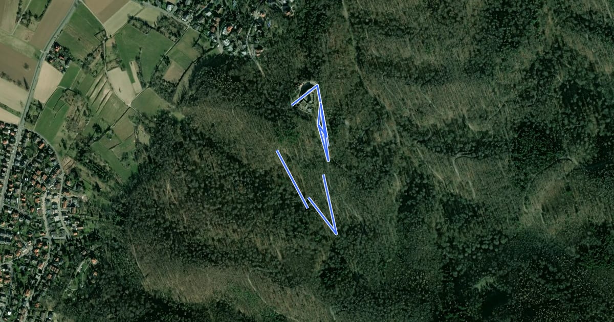 Маршрут Rundwanderweg Alsbach-Hähnlein Schloss 8: Drehlingweg на спутниковом снимке