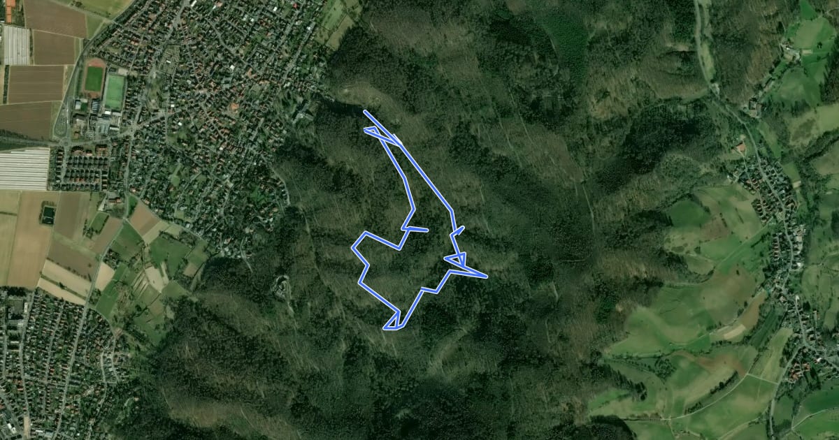 Маршрут Rundwanderweg Alsbach-Hähnlein Sperbergrund 7: Geißbergkopf-Weg на спутниковом снимке