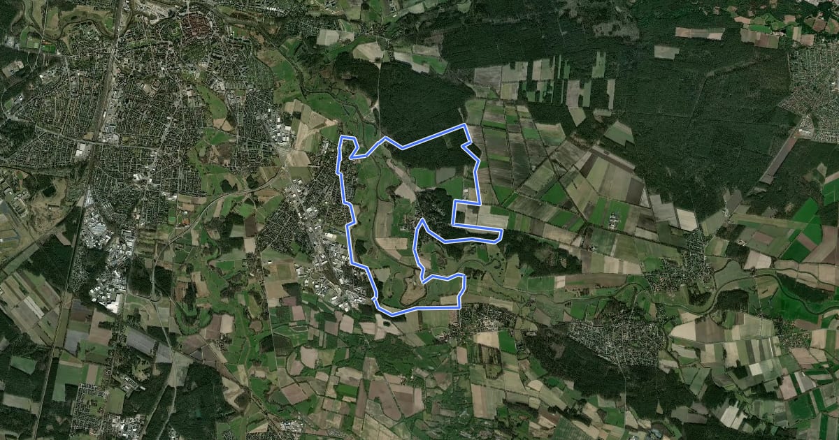 Маршрут Rundwanderweg Altencelle C1 на спутниковом снимке