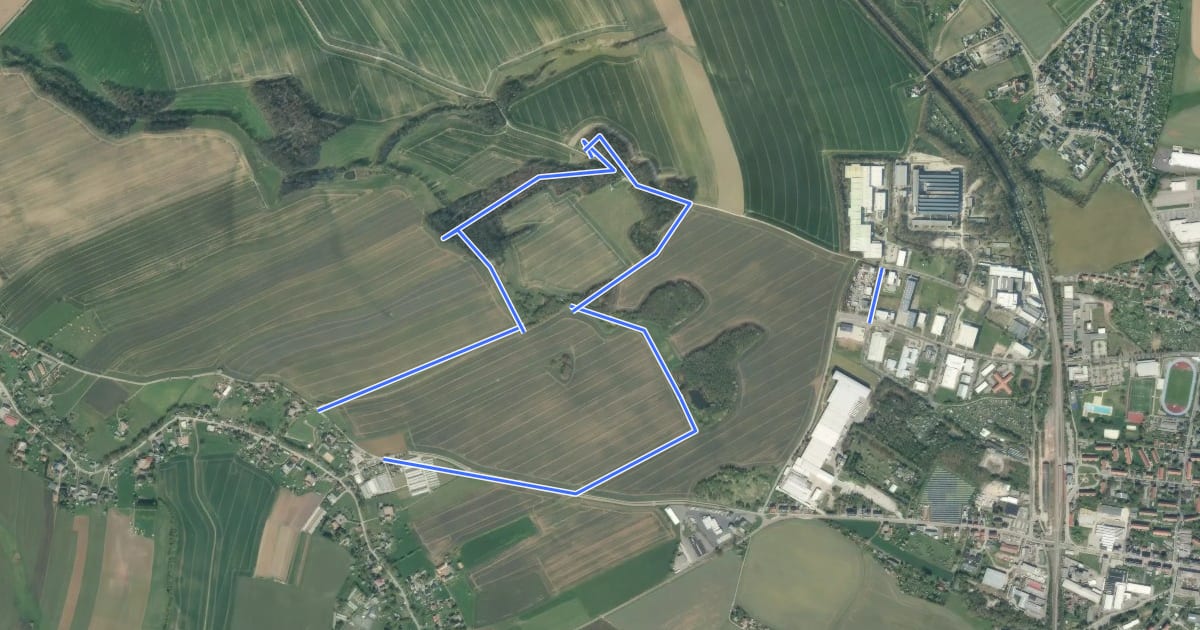 Маршрут Rundwanderweg am Hahnebach на спутниковом снимке