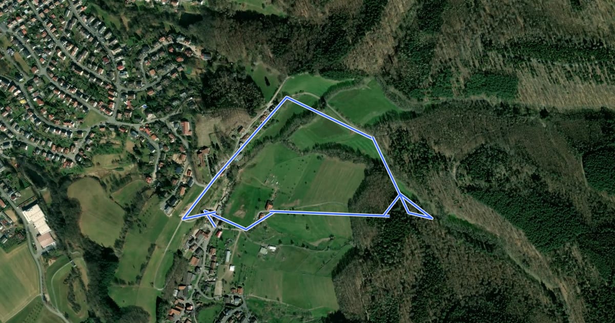 Маршрут Rundwanderweg Am Scheppel 2: Bauerswaldweg на спутниковом снимке