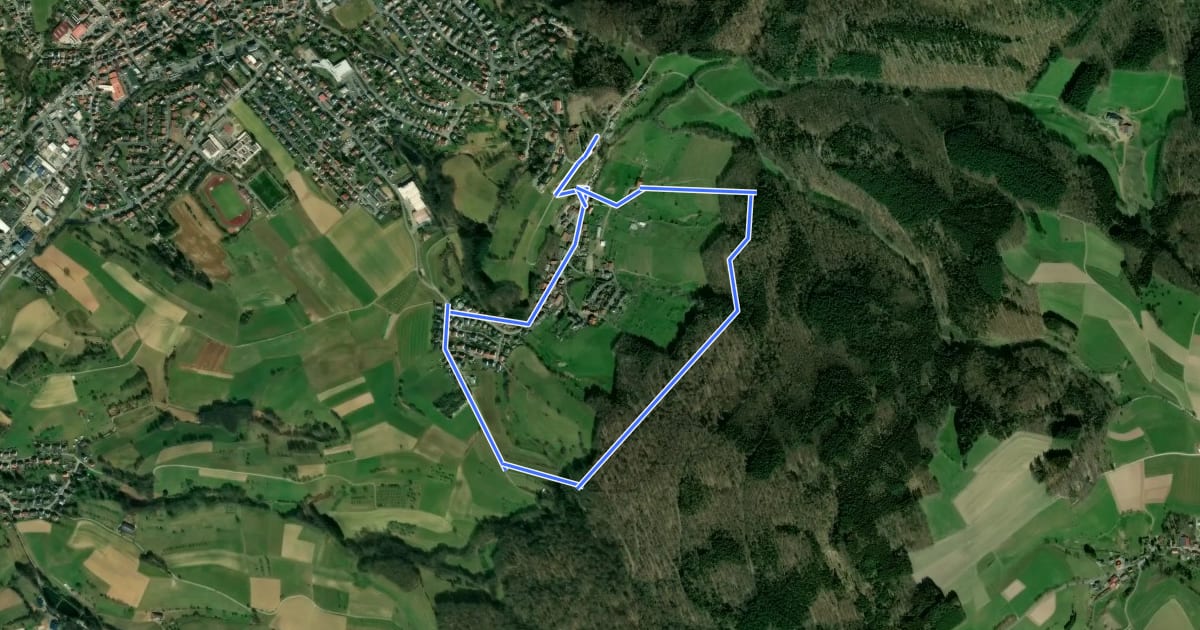 Маршрут Rundwanderweg Am Scheppel 3: Krappendellenweg на спутниковом снимке