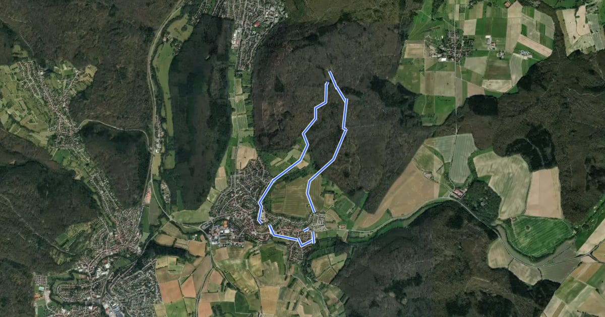 Маршрут Rundwanderweg Am Sportplatz 1: Nonnenbrunnen-Weg на спутниковом снимке