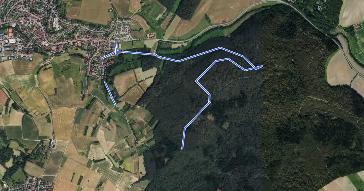 Маршрут Rundwanderweg Am Sportplatz 2: Judenwald-Weg на спутниковом снимке