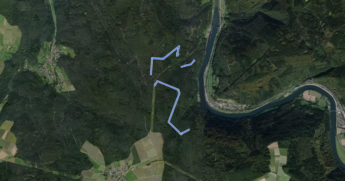 Маршрут Rundwanderweg Am Steinernen Kreuz 4: Stolzeneck-Weg на спутниковом снимке