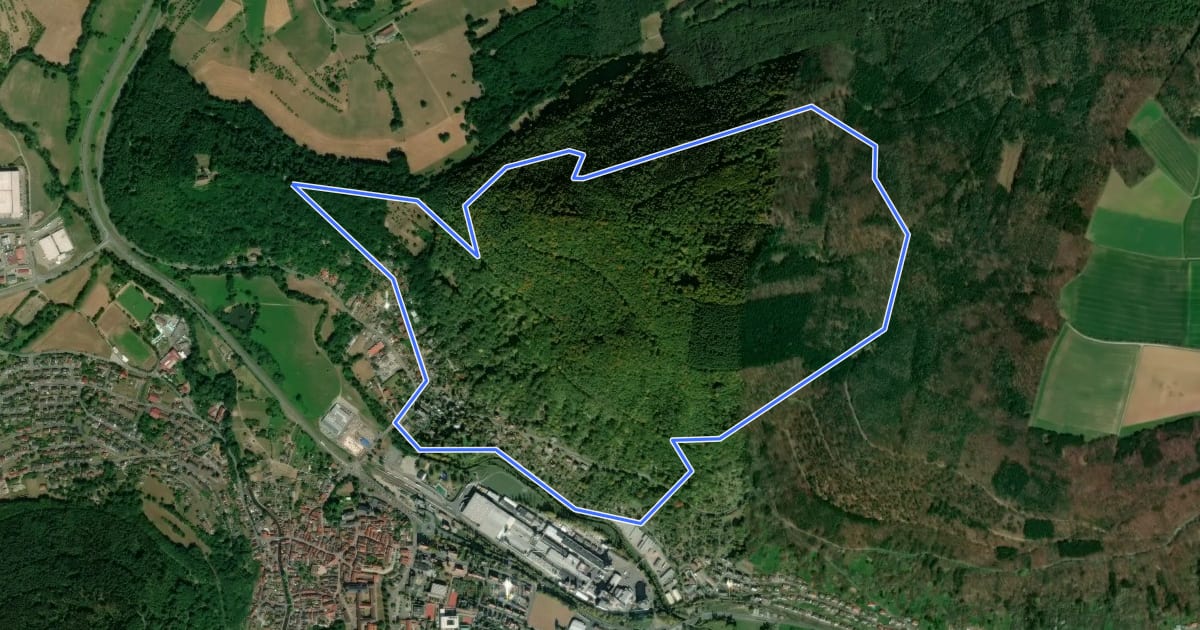 Маршрут Rundwanderweg Amorbach 2 на спутниковом снимке