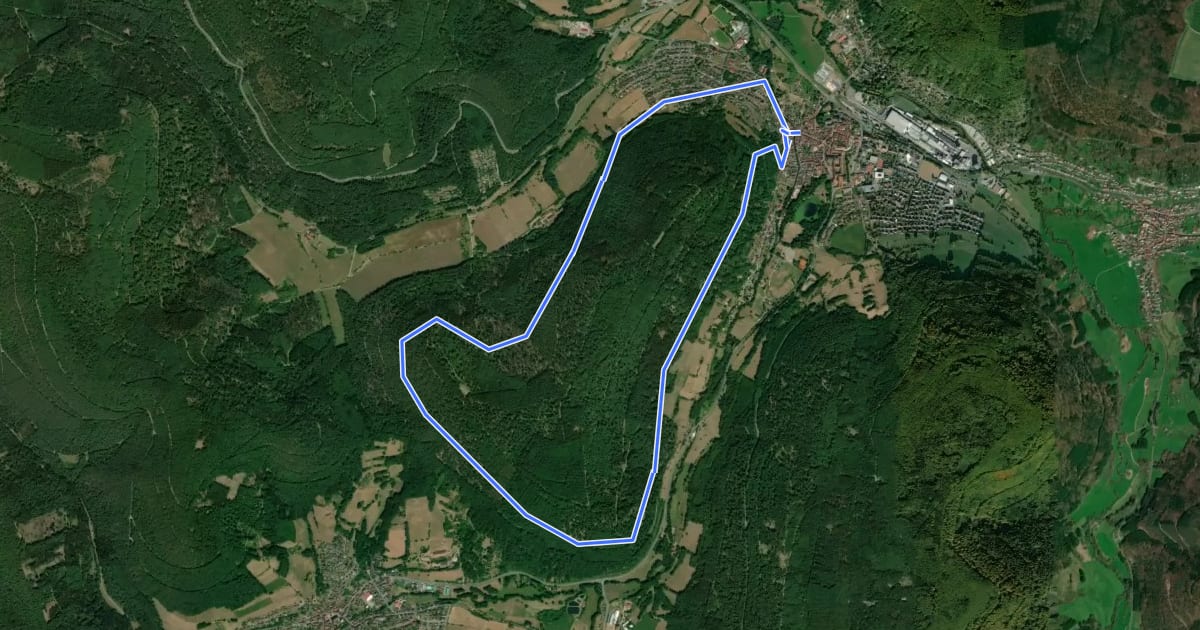 Маршрут Rundwanderweg Amorbach 4: Unterer Wolkmann-Weg на спутниковом снимке