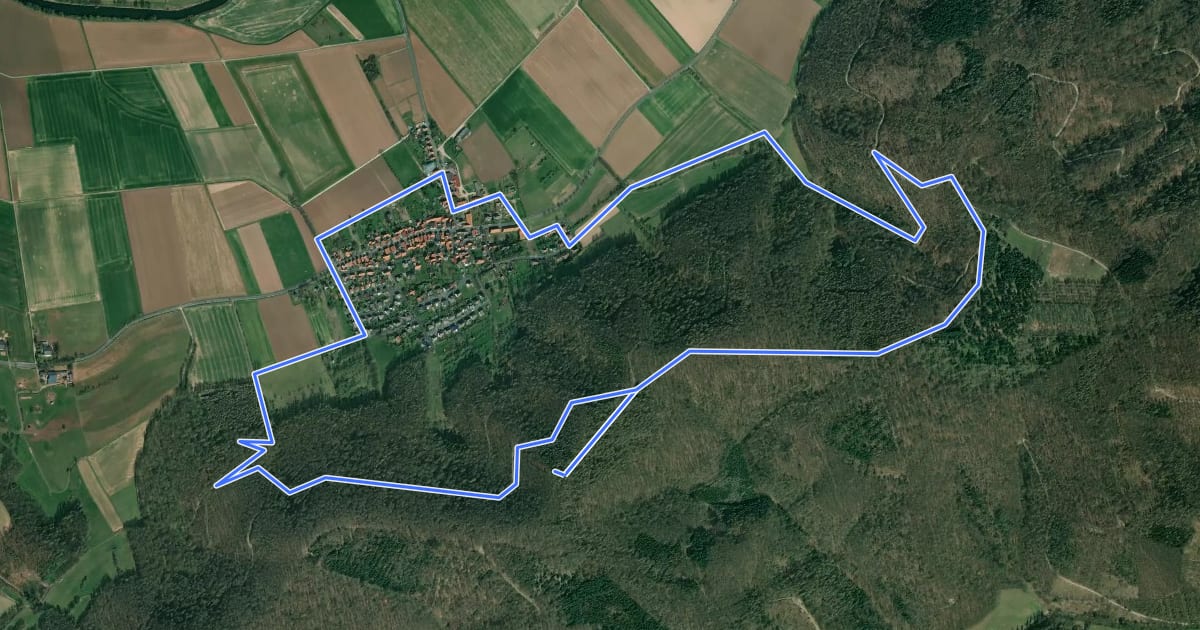 Маршрут Rundwanderweg Auscher Blick на спутниковом снимке