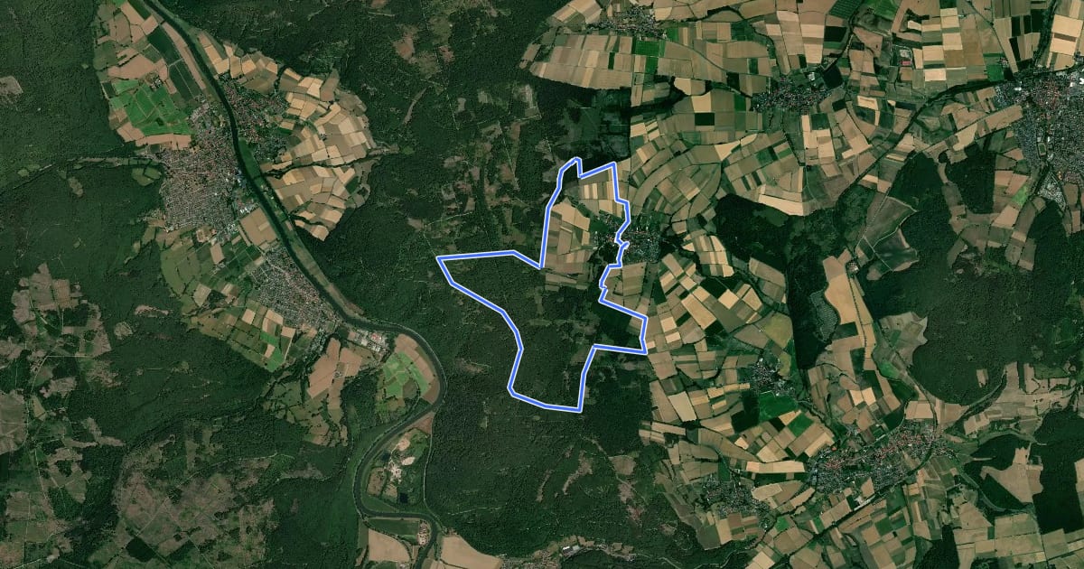 Маршрут Rundwanderweg Bühren 1 на спутниковом снимке
