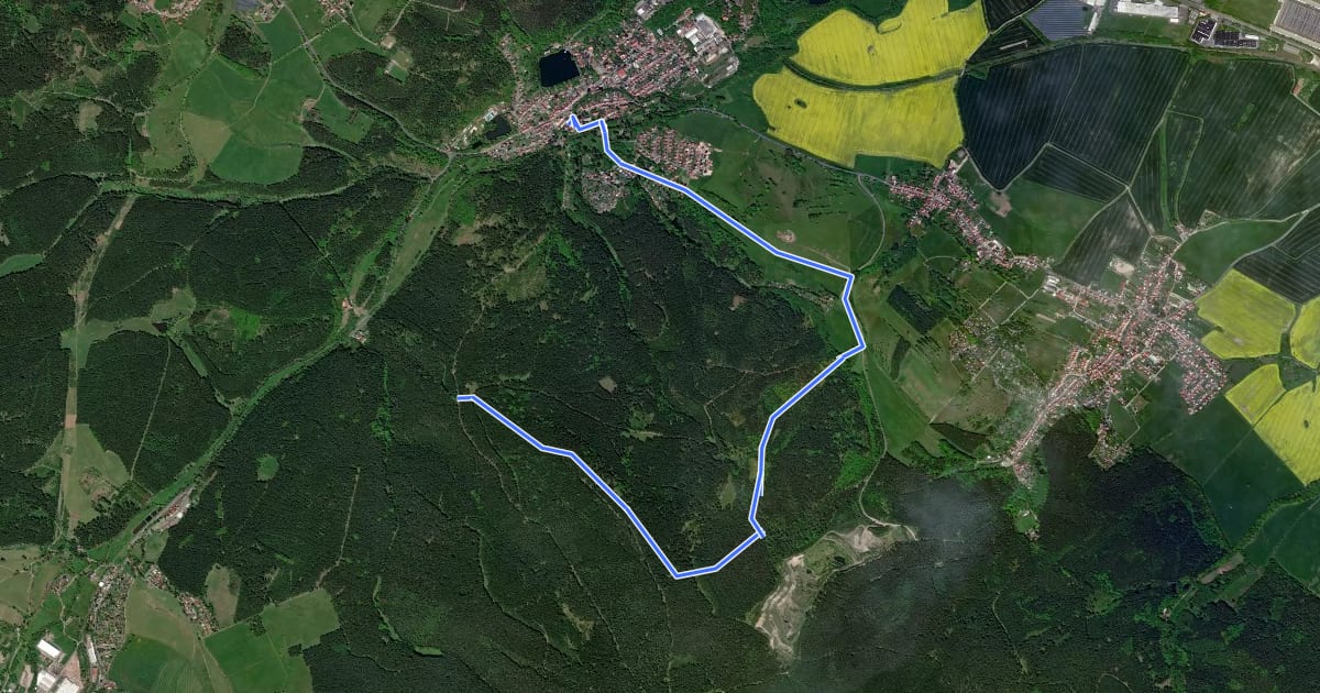 Маршрут Rundwanderweg Bärgsteiger на спутниковом снимке