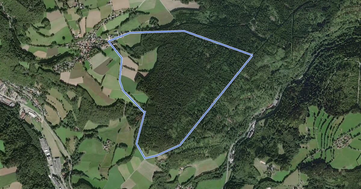 Маршрут Rundwanderweg Bärnreuth на спутниковом снимке