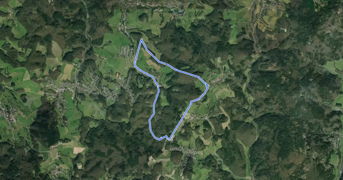 Маршрут Rundwanderweg Bärsbacher Weg 3: Hilsenheim-Weg на спутниковом снимке