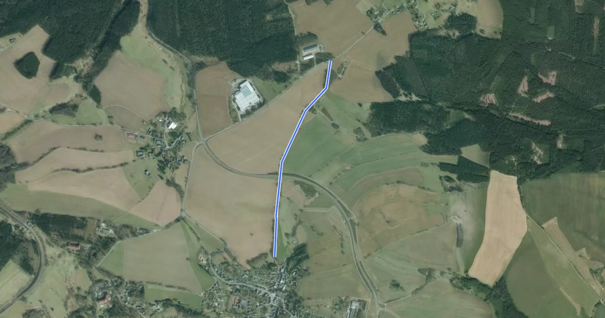 Маршрут Rundwanderweg Bad Brambach 1 на спутниковом снимке