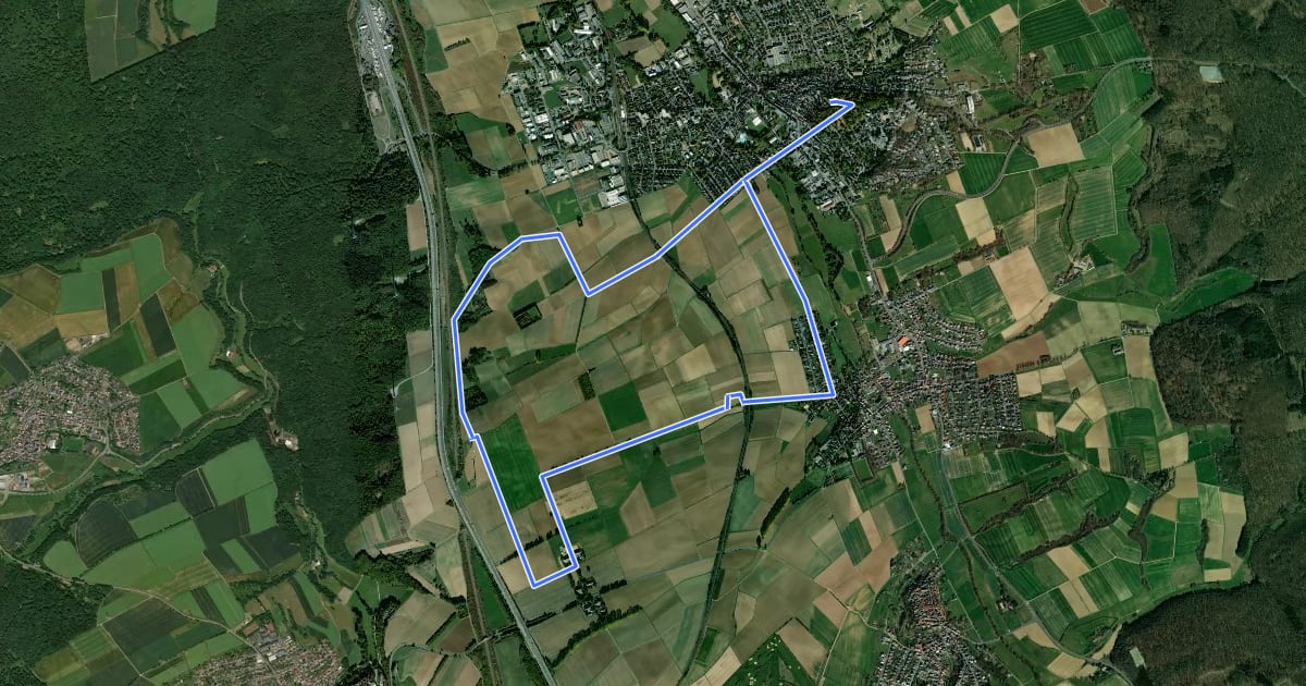 Маршрут Rundwanderweg Bad Camberg 10 ocker Hessenweiler на спутниковом снимке