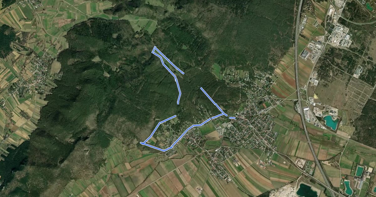 Маршрут Rundwanderweg Bad Fischau - Brunn на спутниковом снимке