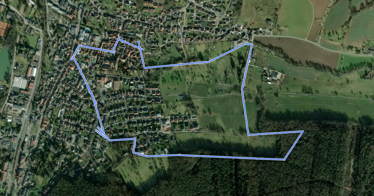 Маршрут Rundwanderweg Bad König 4: Weyprecht-Tempel-Weg на спутниковом снимке