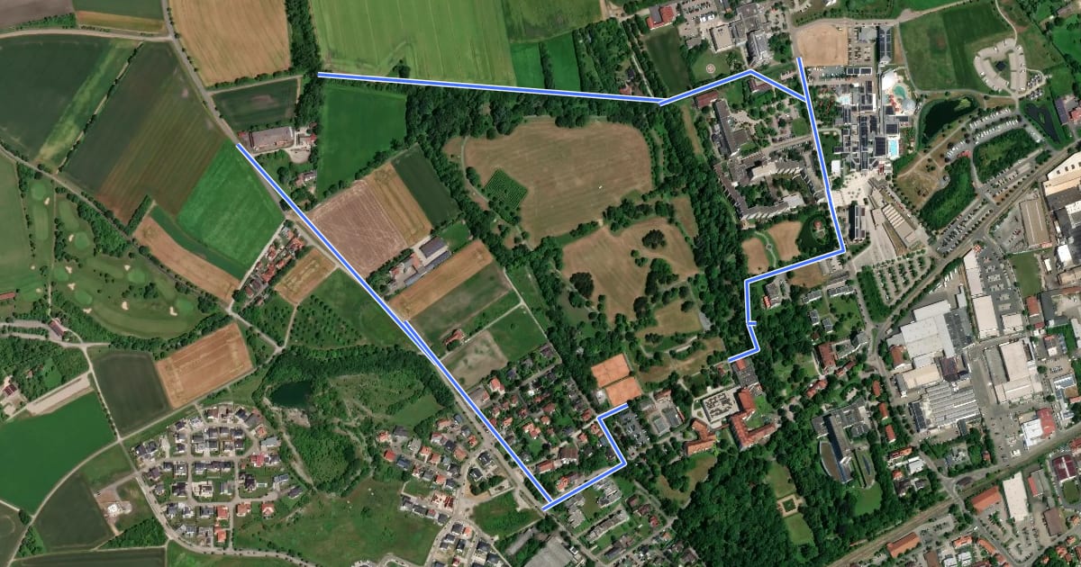 Маршрут Rundwanderweg Bad Windsheim 2 на спутниковом снимке