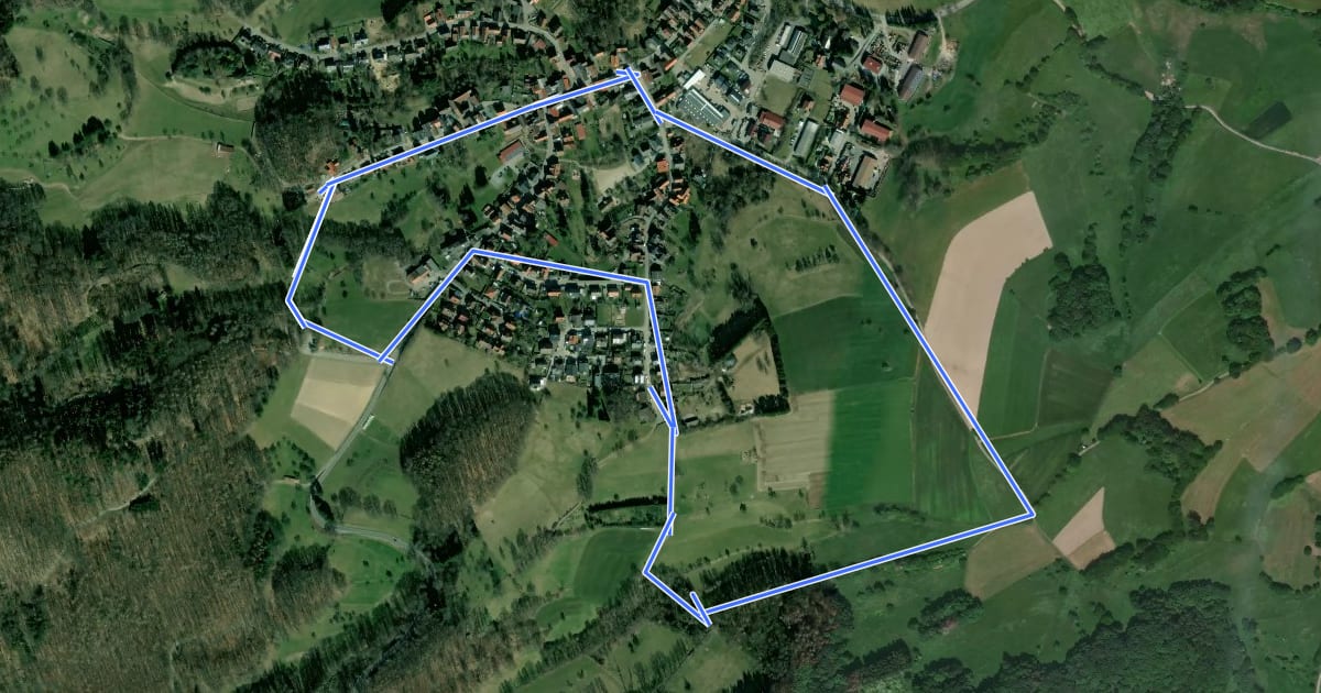 Маршрут Rundwanderweg Beedenkirchen 1: Knorz-Weg на спутниковом снимке