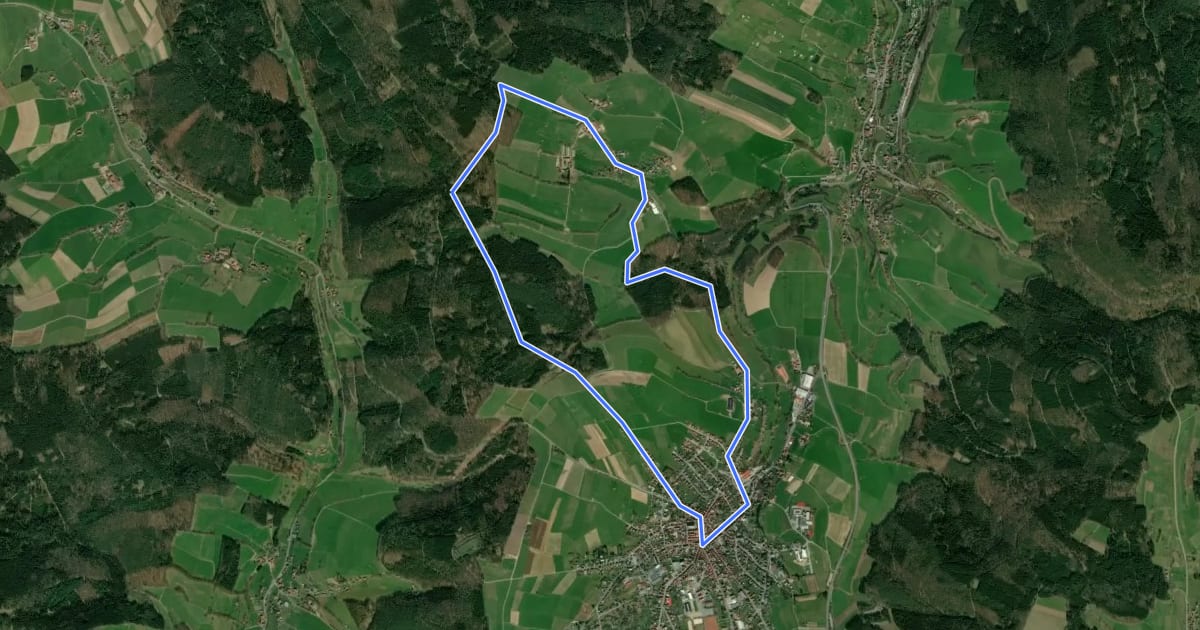 Маршрут Rundwanderweg Beerfelden 1 на спутниковом снимке