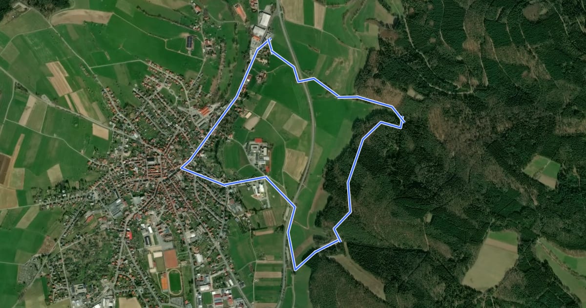 Маршрут Rundwanderweg Beerfelden 2 на спутниковом снимке