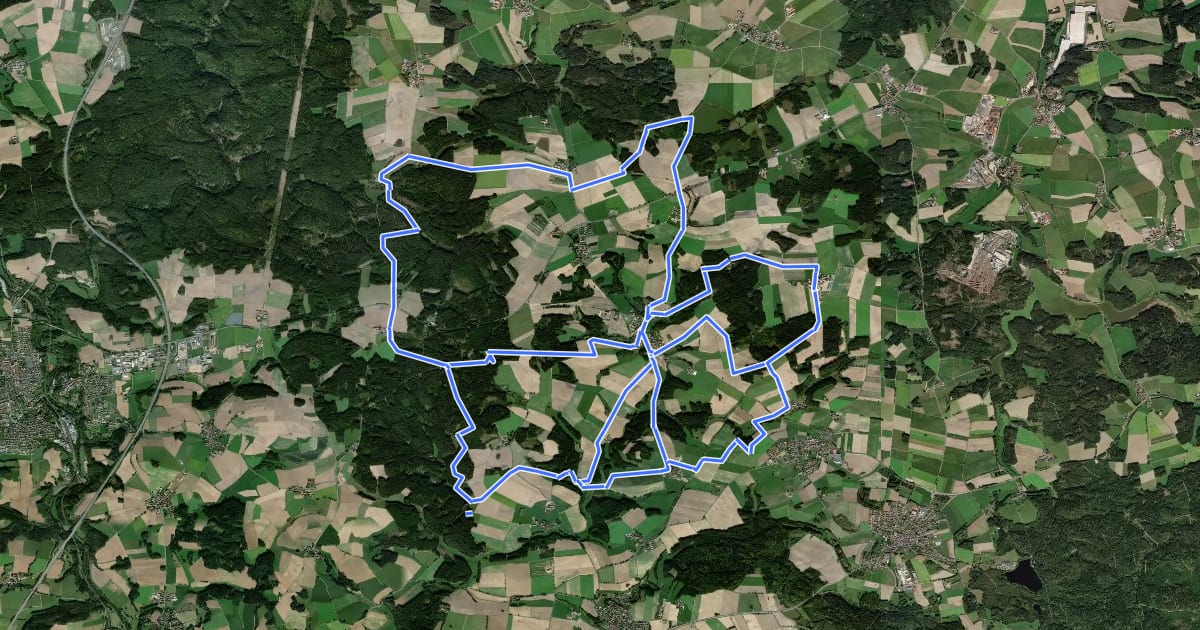 Маршрут Rundwanderweg Beidl на спутниковом снимке