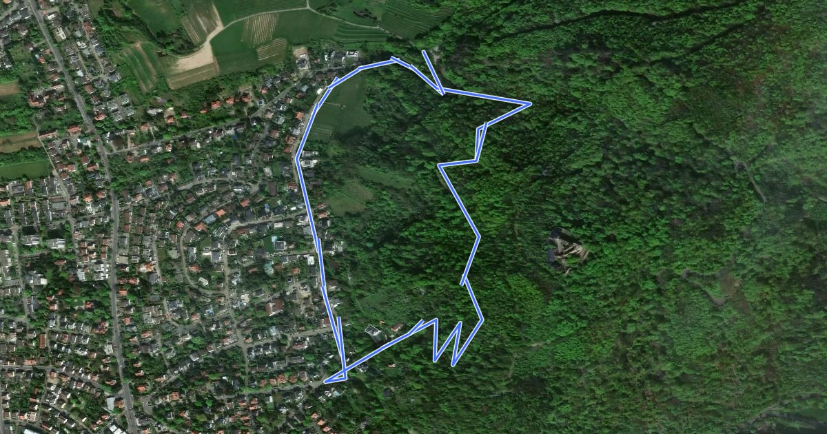Маршрут Rundwanderweg Bensheim Am Höllberg 2: Goldkauf-Weg на спутниковом снимке