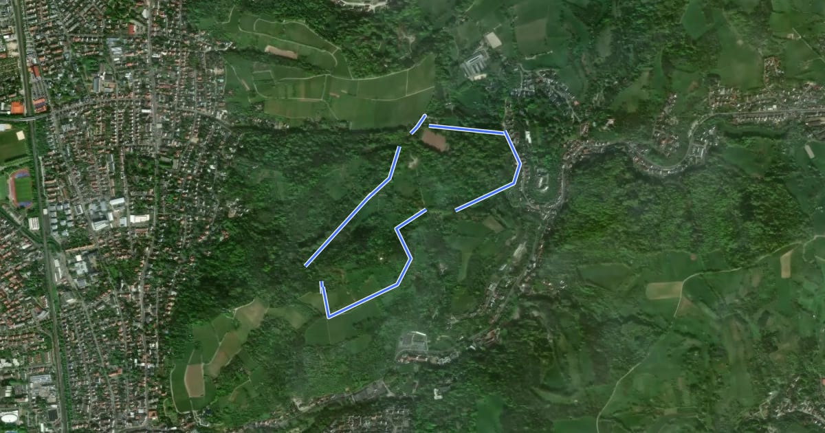 Маршрут Rundwanderweg Bensheim Herrenwingert 6: Eichelberg-Weg на спутниковом снимке