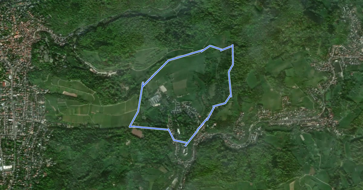 Маршрут Rundwanderweg Bensheim Herrenwingert 7: Schloss-Weg на спутниковом снимке