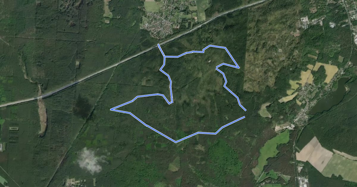 Маршрут Rundwanderweg Bergbau на спутниковом снимке