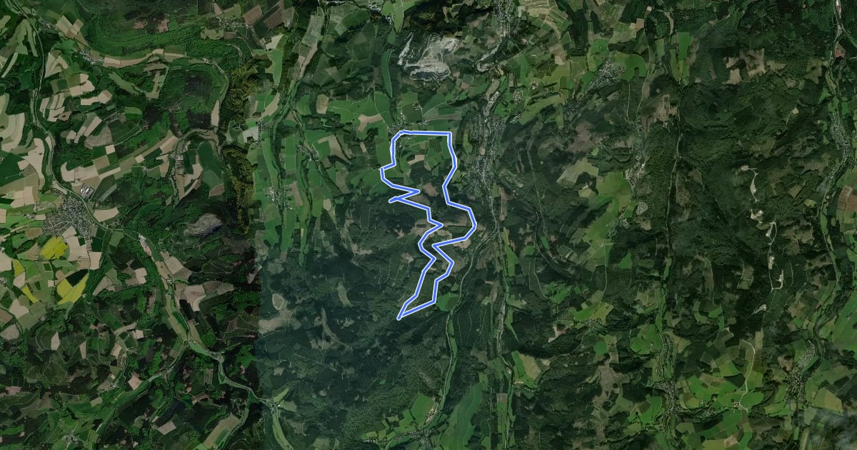 Маршрут Rundwanderweg Berlar 2 на спутниковом снимке
