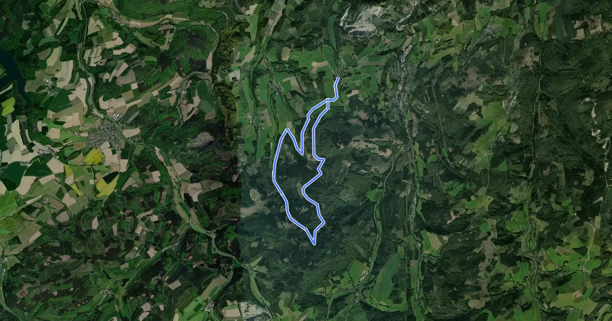 Маршрут Rundwanderweg Berlar 3 на спутниковом снимке