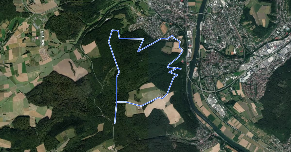 Маршрут Rundwanderweg Bickeldorn 6: Schloss-Neuburg-Weg на спутниковом снимке