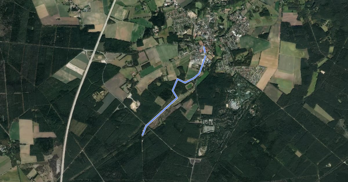 Маршрут Rundwanderweg Bispingen Bi4 на спутниковом снимке