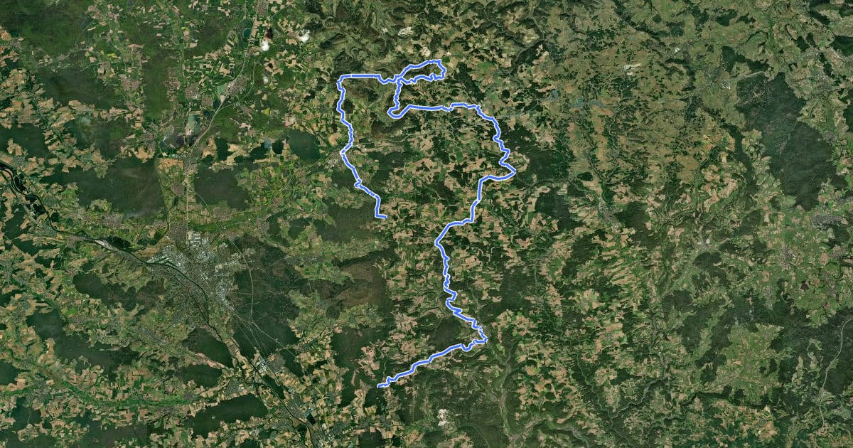 Маршрут Rundwanderweg "Blühender Jura" на спутниковом снимке