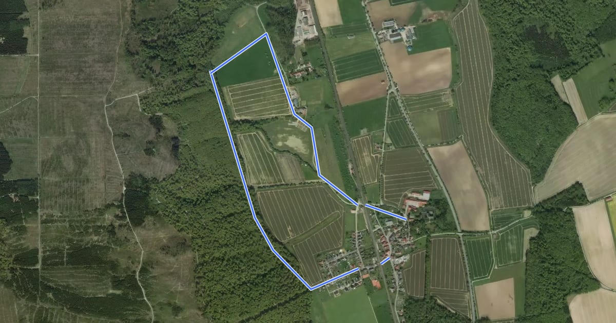 Маршрут Rundwanderweg Borlinghausen A1 (Willebadessen: Schloss Borlinghausen) на спутниковом снимке