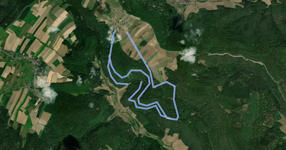 Маршрут Rundwanderweg Boxbrunn 1 на спутниковом снимке