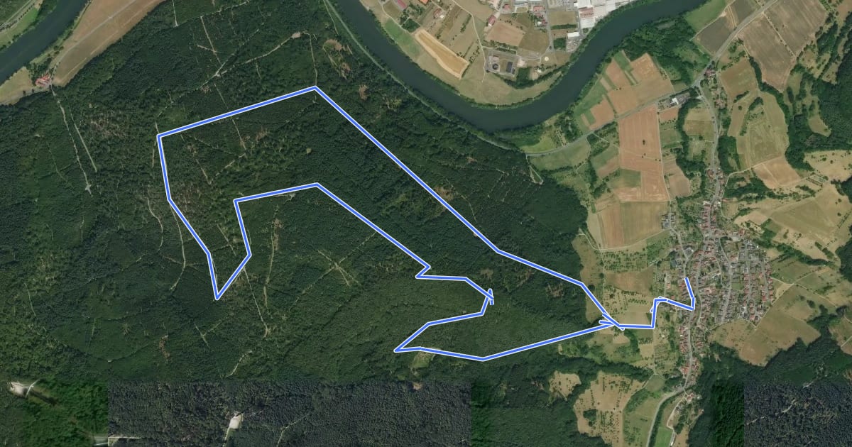 Маршрут Rundwanderweg Boxtal, Bo1, Hohenstein-Weg на спутниковом снимке